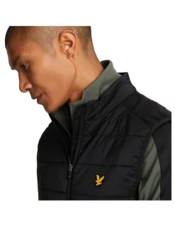 Lyle & Scott Wadded Golf Gilet Vest in Black