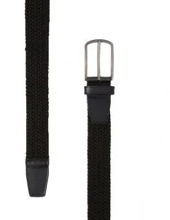 Lyle & Scott Woven Belt in Jet Black