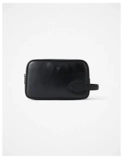 Marcs Ruben Leather Washbag in Black