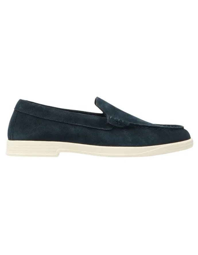 Marcs Valiant Loafers in Navy Suede