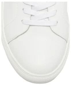 Marcs Varsity Leather Sneakers in White/Black