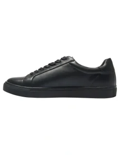 Marcs Varsity Leather Sneakers in Black