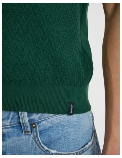 Marcs Alex Knit Polo in Racing Green