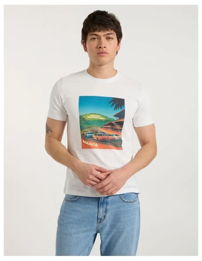 Marcs Bathurst Vintage Tee in White