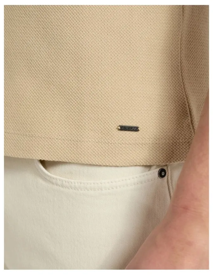 Marcs Boston Textured Tee in Latte