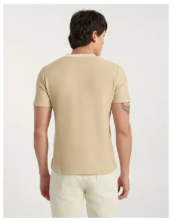 Marcs Boston Textured Tee in Latte
