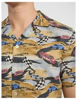 Marcs Championship Race Shirt in Blue Multi