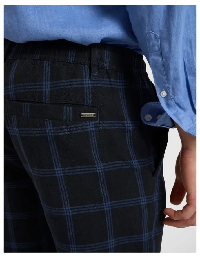 Marcs Colonel Cotton Linen Pant in Dark Navy