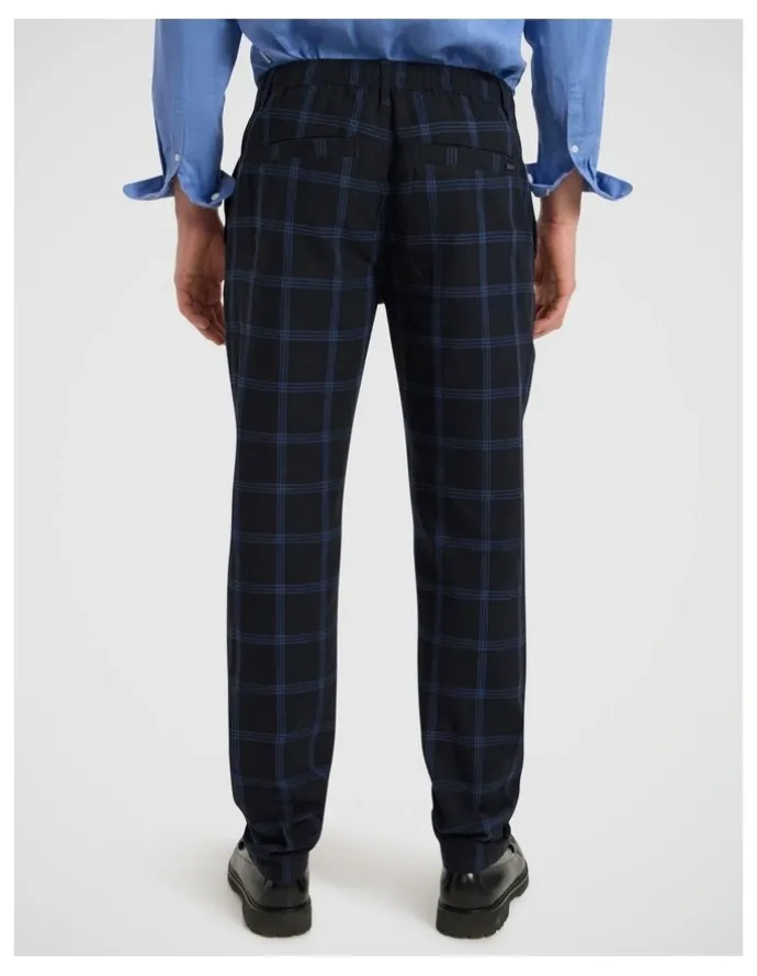 Marcs Colonel Cotton Linen Pant in Dark Navy