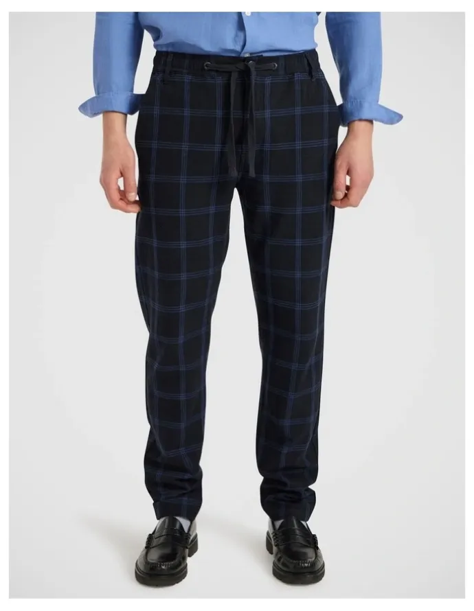 Marcs Colonel Cotton Linen Pant in Dark Navy