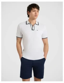 Marcs Dane Border Polo in White