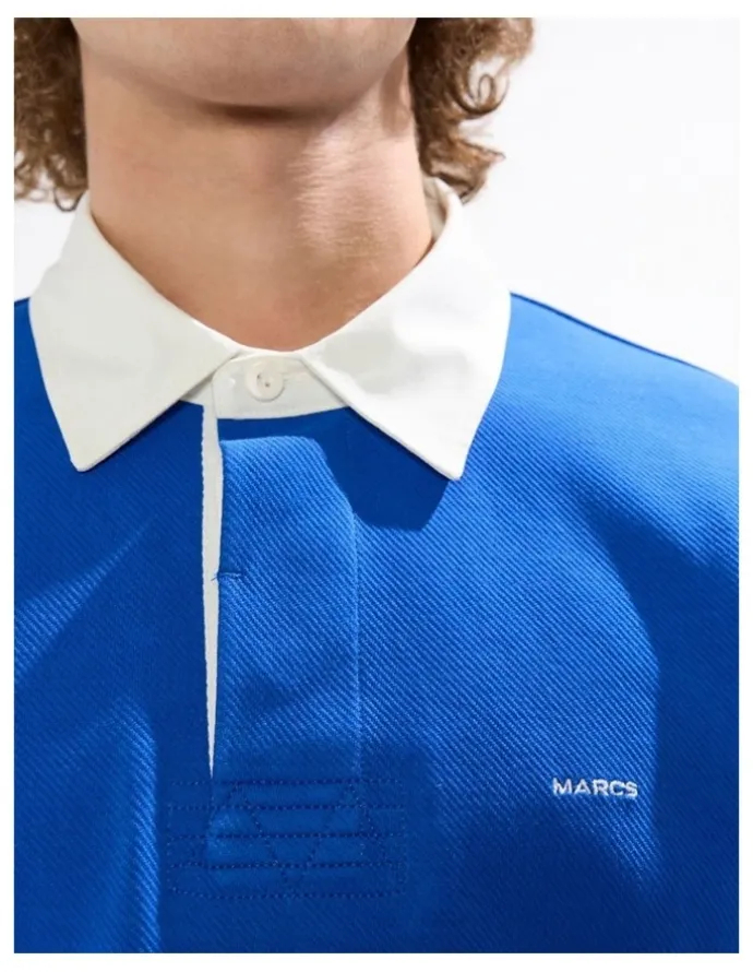 Marcs Dennis Rugby Top in Azure Blue