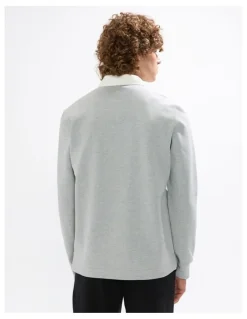 Marcs Dennis Rugby Top in Grey Marle