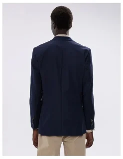 Marcs Evan Cotton Twill Blazer in Navy
