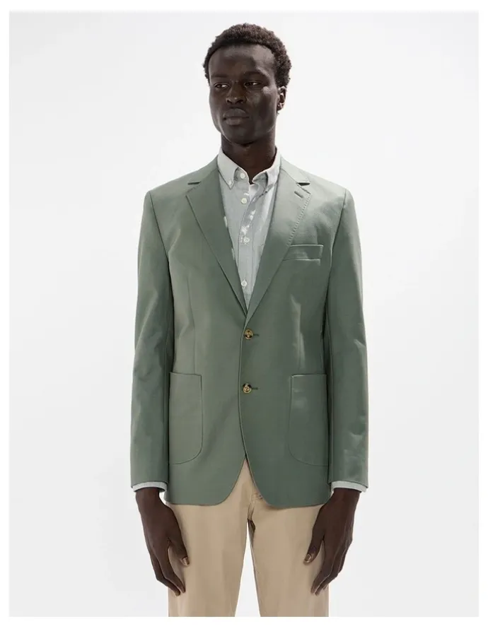 Marcs Evan Cotton Twill Blazer in Agave Green