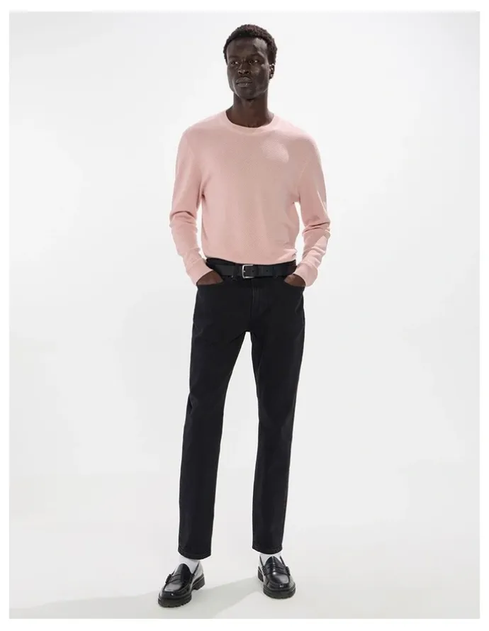 Marcs Gordon Textured Merino Knit in Stucco Pink