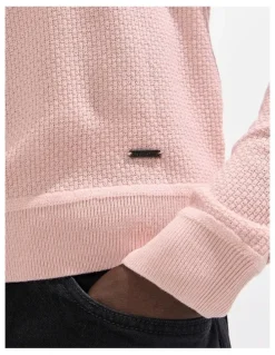 Marcs Gordon Textured Merino Knit in Stucco Pink