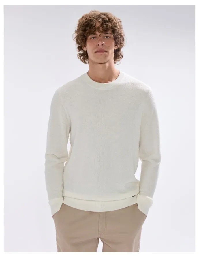 Marcs Gordon Textured Merino Knit in Ivory