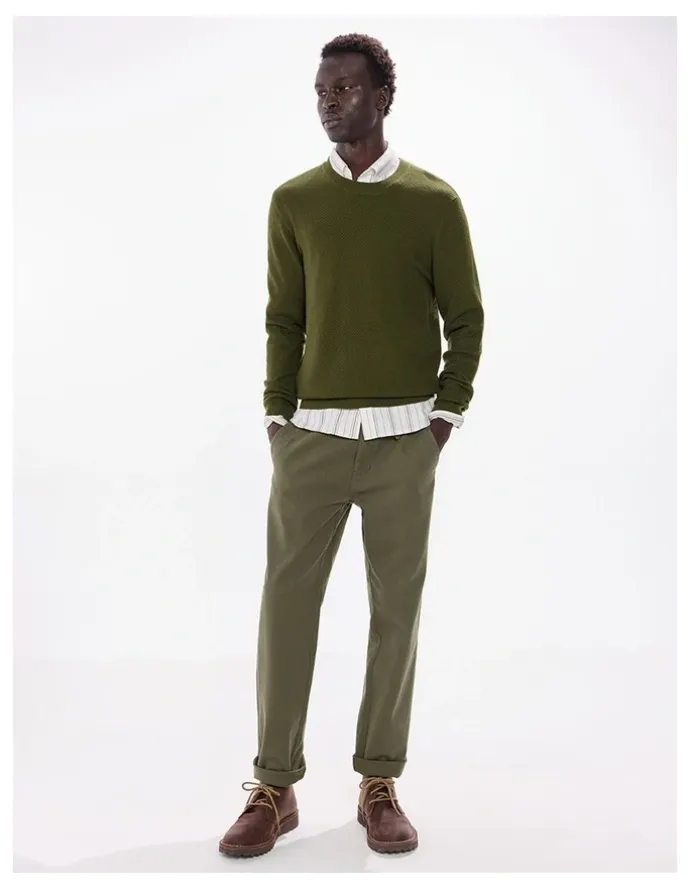 Marcs Gordon Textured Merino Knit in Agave Green