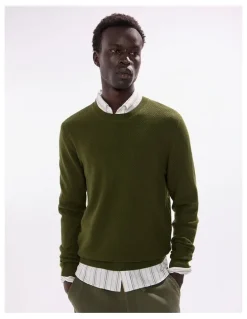 Marcs Gordon Textured Merino Knit in Agave Green