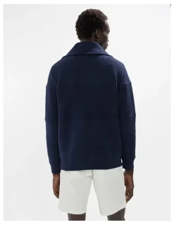 Marcs Helme 1/4 Zip Sweat in Navy