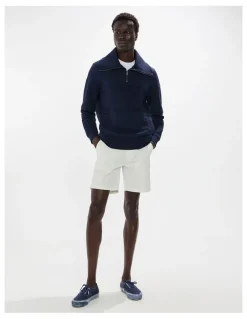 Marcs Helme 1/4 Zip Sweat in Navy