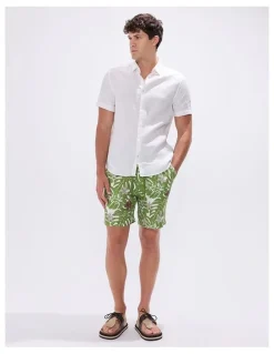 Marcs High Hopes Linen Short in Green Multi
