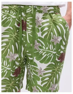 Marcs High Hopes Linen Short in Green Multi