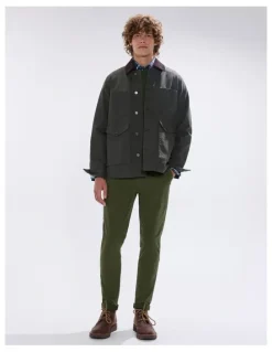 Marcs Jake Cotton Jacket in Dark Moss