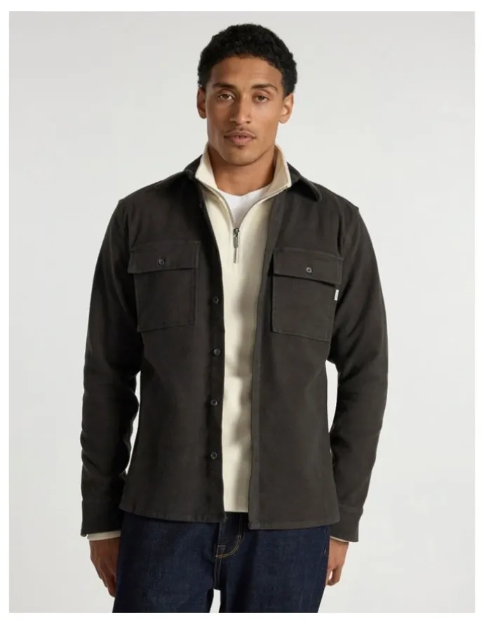 Marcs Juny Cotton Over Shirt in Charcoal