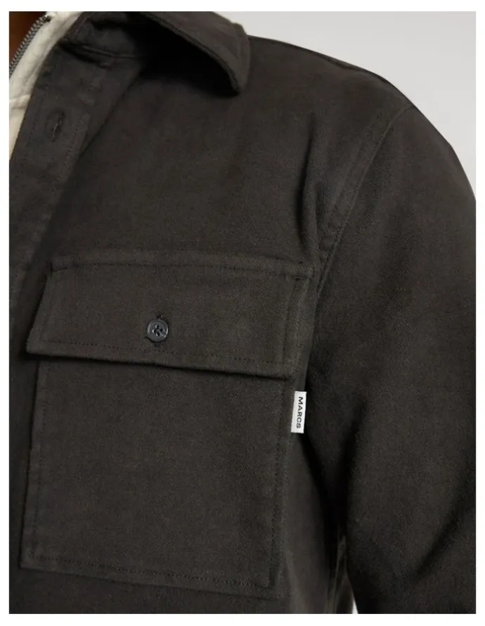 Marcs Juny Cotton Over Shirt in Charcoal