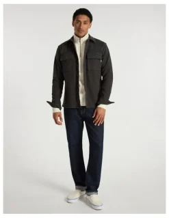 Marcs Juny Cotton Over Shirt in Charcoal