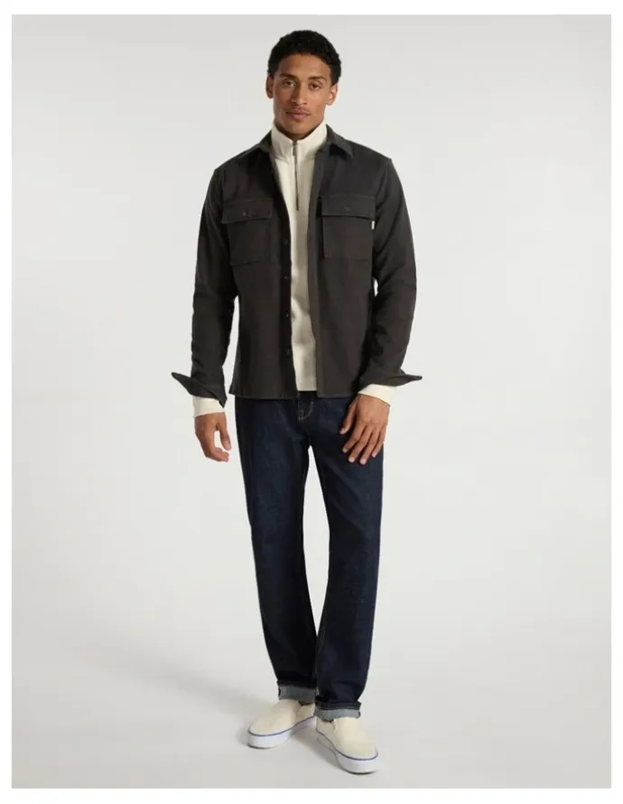 Marcs Juny Cotton Over Shirt in Charcoal