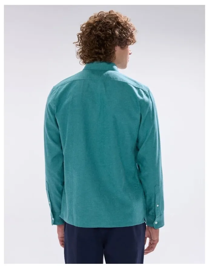 Marcs Kyle Brushed Cotton Shirt in Bayou Blue