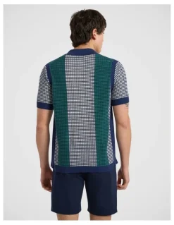 Marcs Monaco Knit Shirt in Navy Multi