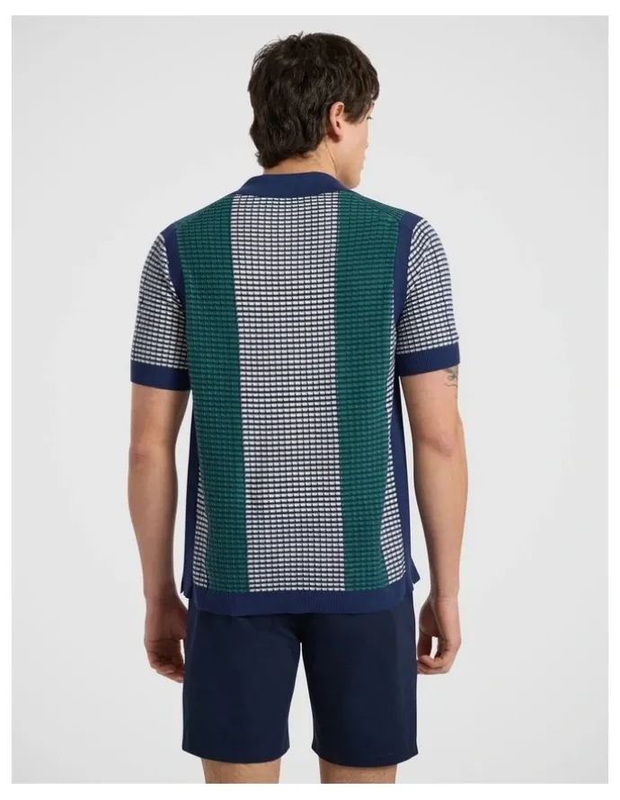 Marcs Monaco Knit Shirt in Navy Multi
