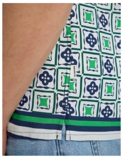 Marcs Penny Tile Shirt in Green Multi