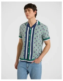 Marcs Penny Tile Shirt in Green Multi
