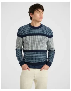 Marcs Pongo Horizontal Stripe Knit in Navy Multi