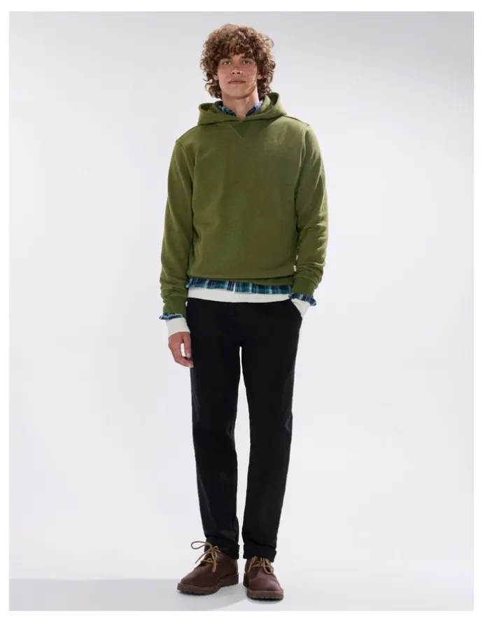 Marcs Rebel Heart Hoodie in Dark Moss