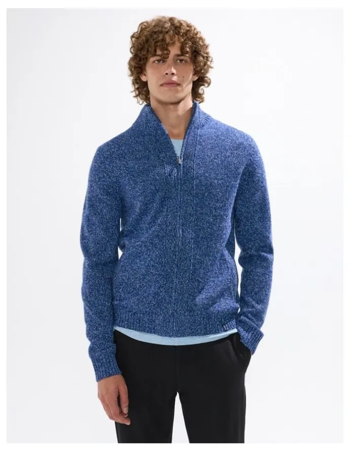 Marcs Taniela Zip Through Knit in Azure Blue