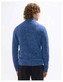 Marcs Taniela Zip Through Knit in Azure Blue