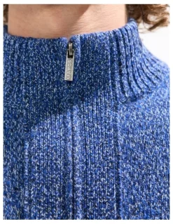 Marcs Taniela Zip Through Knit in Azure Blue