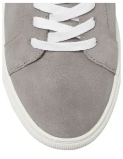 Marcs Varsity Leather Sneakers in Grey/White