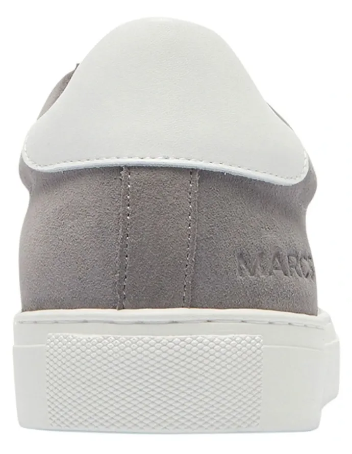 Marcs Varsity Leather Sneakers in Grey/White