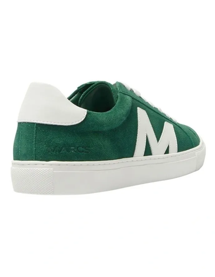 Marcs Varsity Leather Sneakers in Green/White