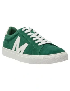 Marcs Varsity Leather Sneakers in Green/White