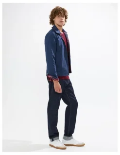 Marcs Victor Reversible Check Jacket in Fig/Navy