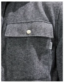 Marcs Wright Dogtooth Shirt in Charcoal