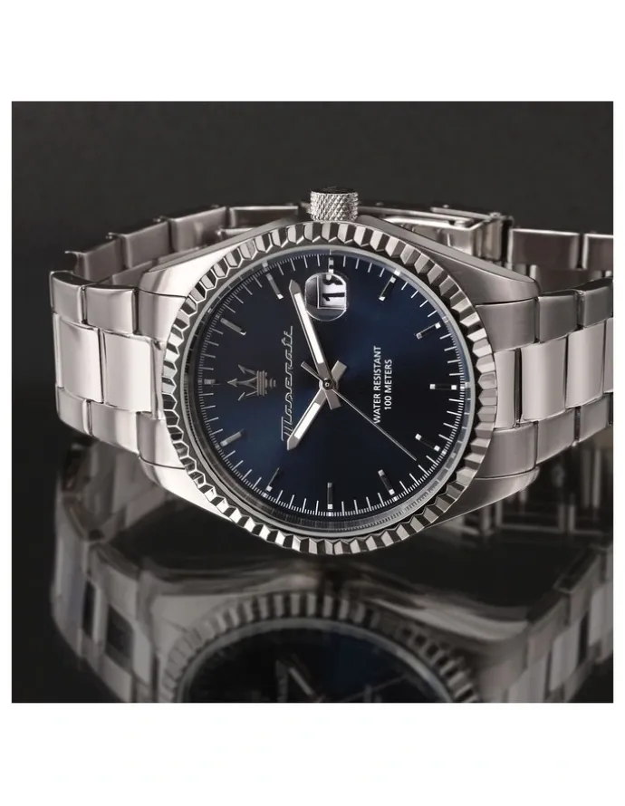Maserati Competizione Silver Stainless Steel Watch 43mm in Silver